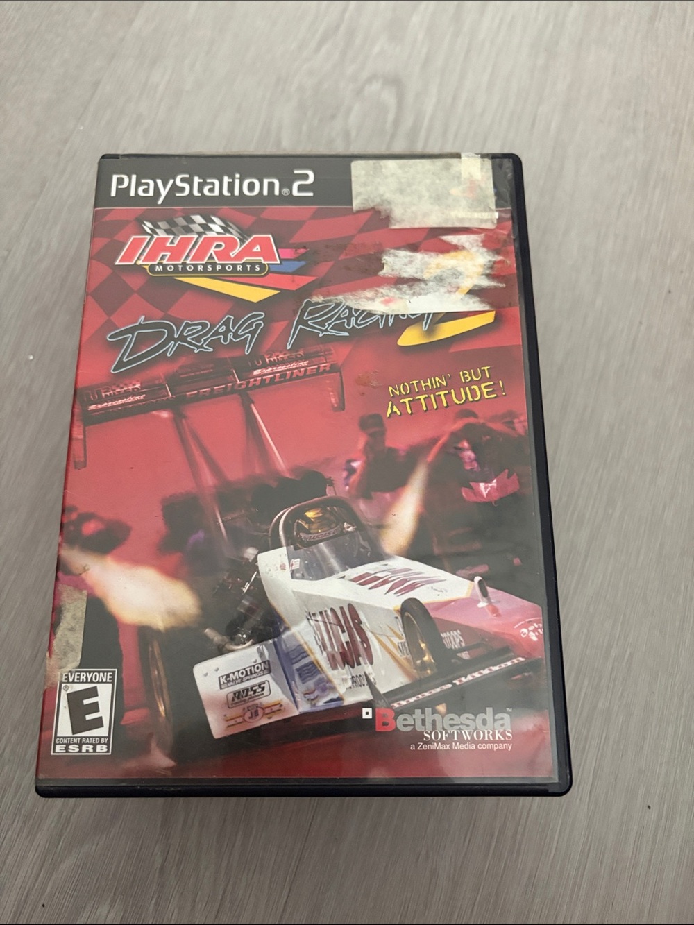 Sony PlayStation 2 IHRA Drag Racing - Red and White Artwork